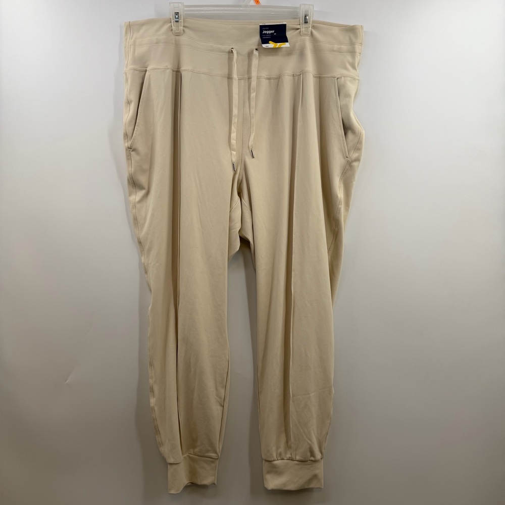 Old Navy PowerSoft High Rise Joggers 2X Beige Plus Size NWT Athleisure
